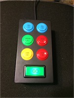 Close-up of the top of the device